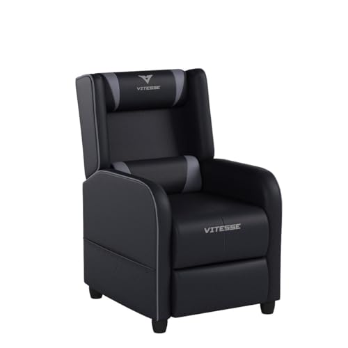 Grey PU Leather Gaming Recliner Chair P523824