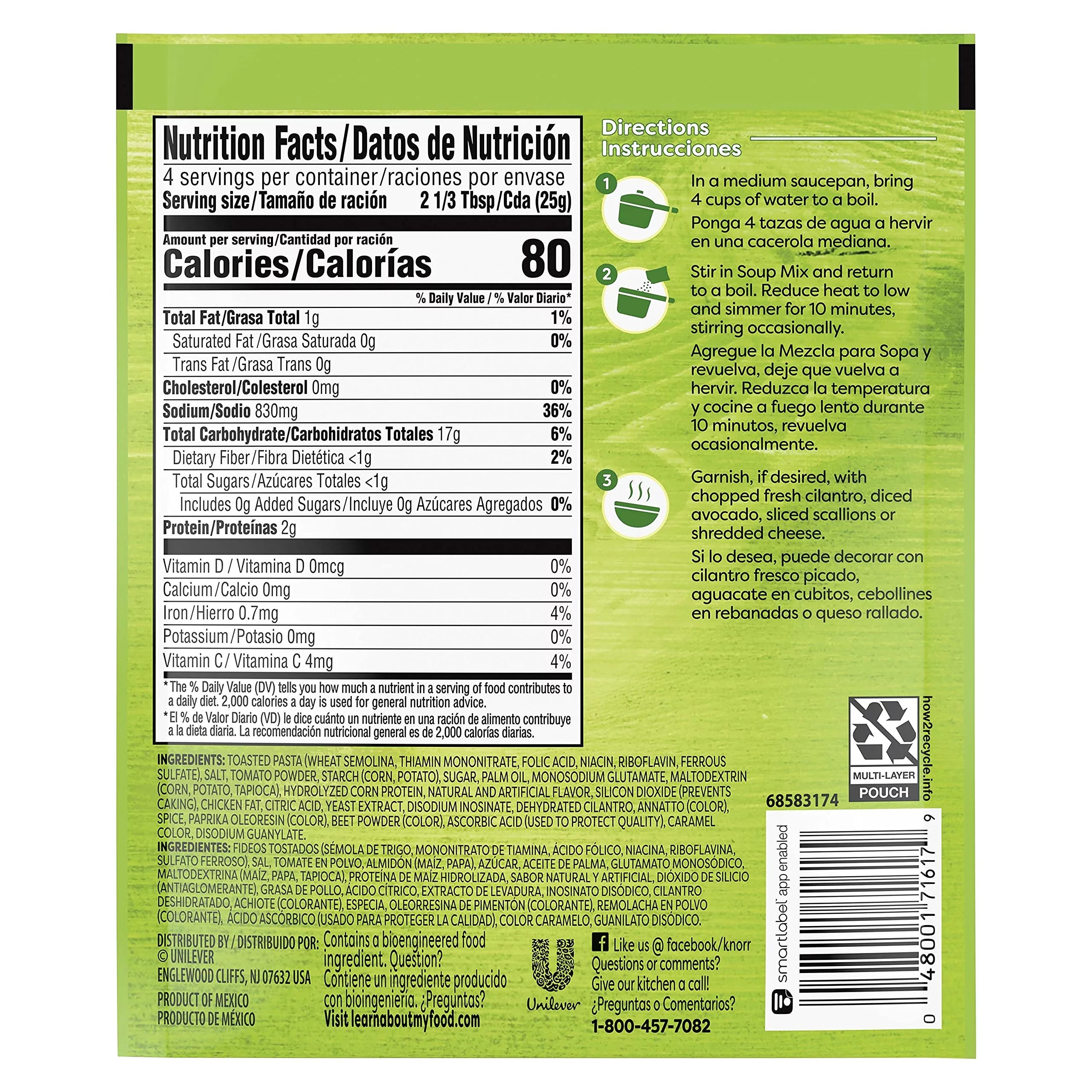 Tomato Based Elbow Pasta Soup Mix 3.5 Oz (Pack of 8) S830