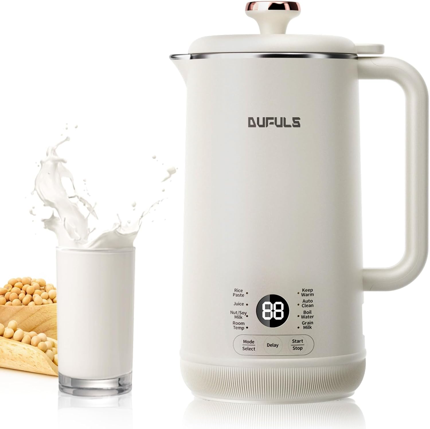 8 in 1 Nut Milk Maker, 40.58oz Soy Milk Maker with 10 Blades M21216