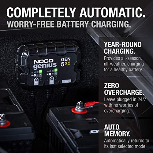 2-Bank 10A 12V Waterproof Marine Battery Charger R35996