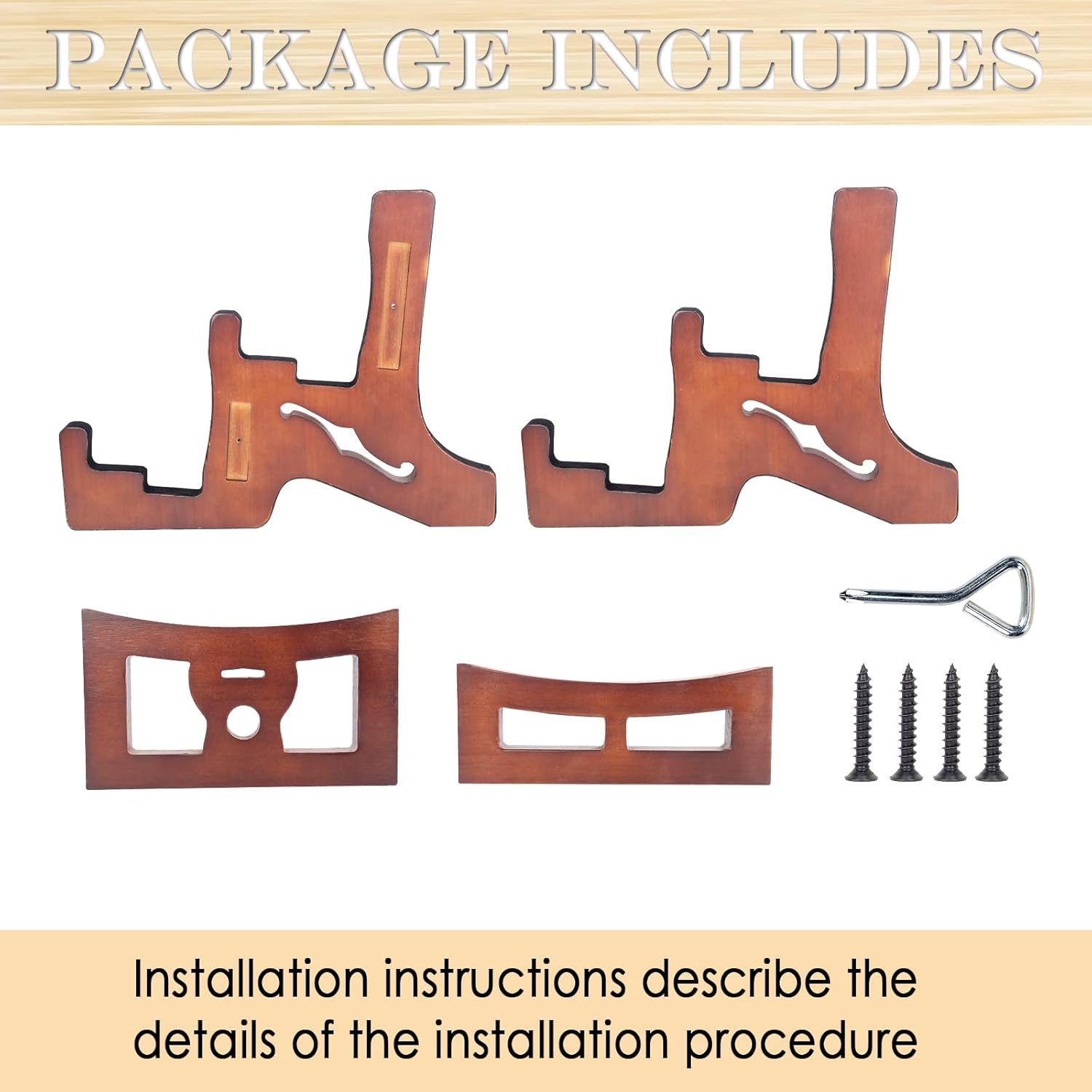 Wooden Guitar Stand with Foam Padded (2 Space) P967409