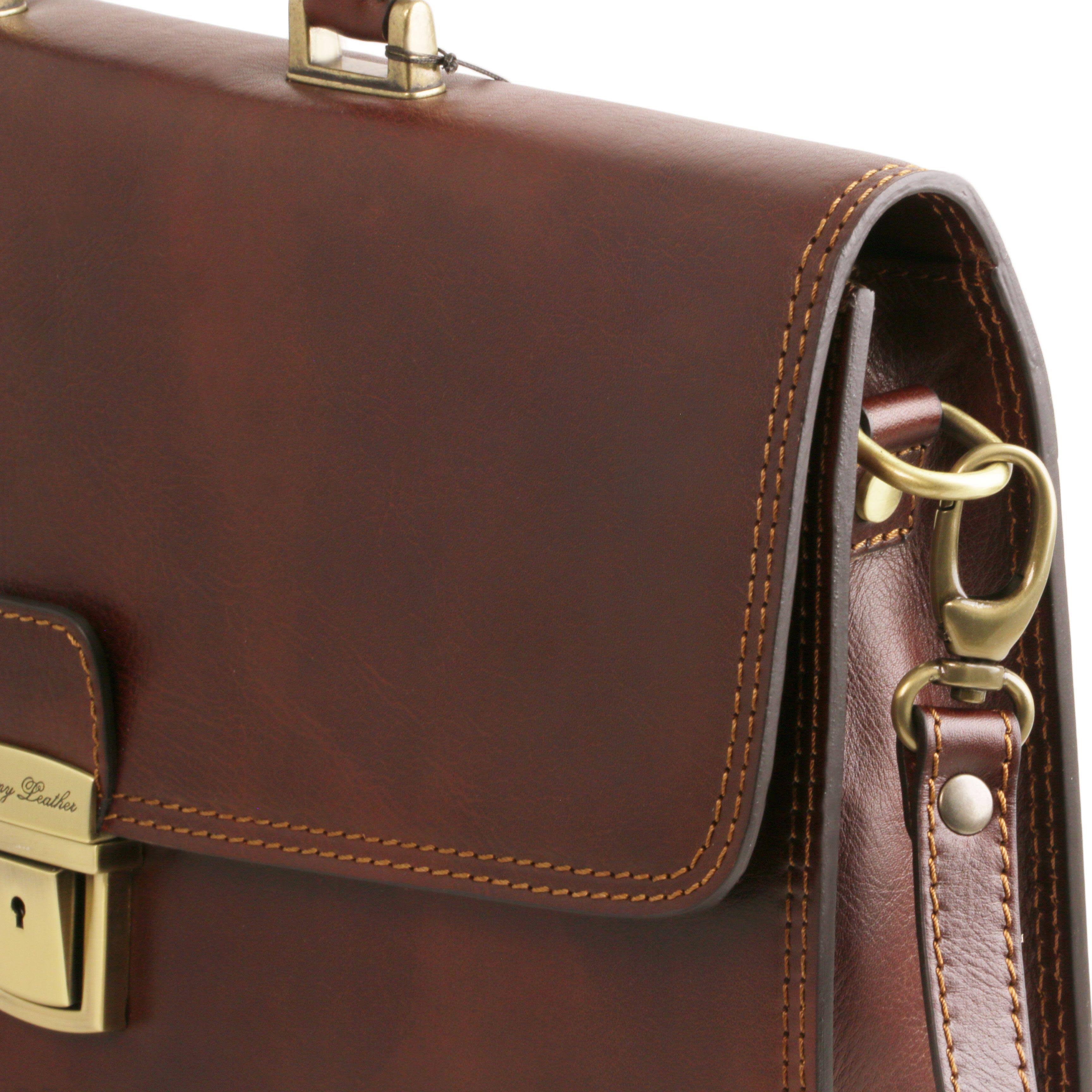 Red Leather Briefcase V28191