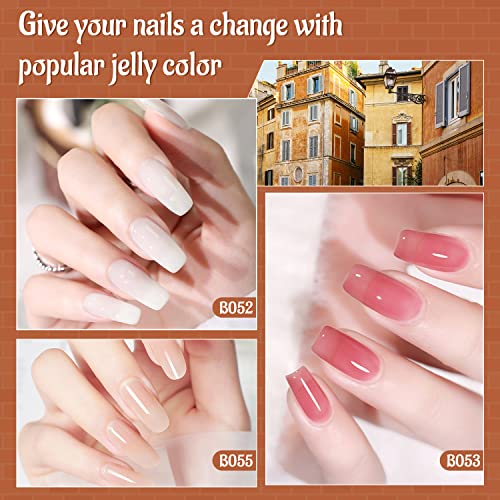 10 Colors Gel Nail Polish Kit with Mini UV LED Nail Lamp Base Coat Top Coat Set D29732