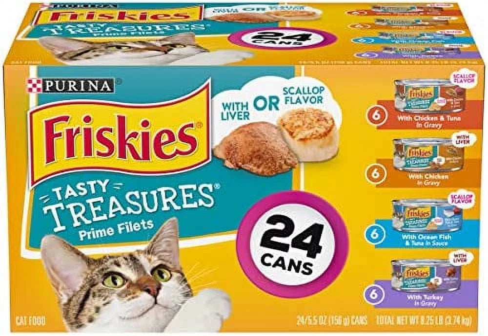 24 Pack 5.5 oz. Wet Cat Food Variety Pack N123