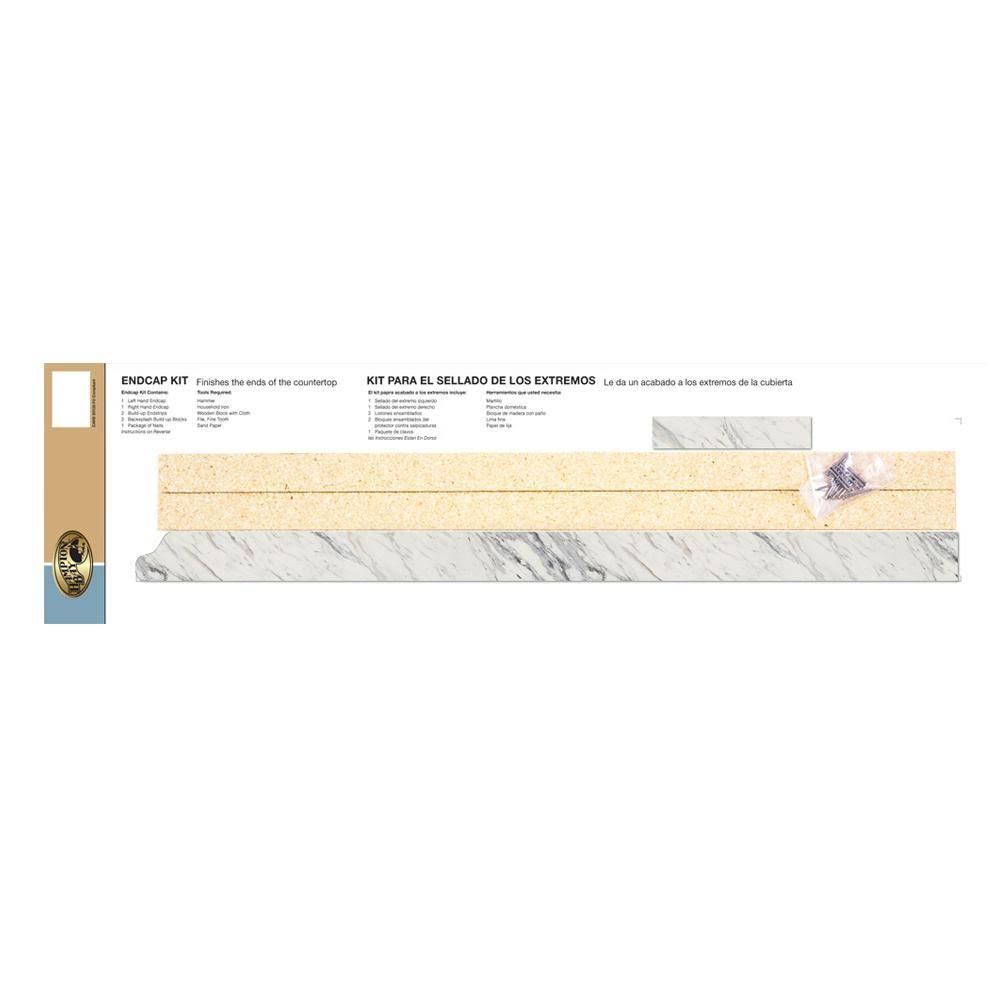 8 ft. Laminate Countertop Kit in Calcutta Marble with Valencia Edge T503847