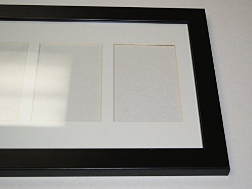 6 Opening Black Picture Frame with White Mat W2163
