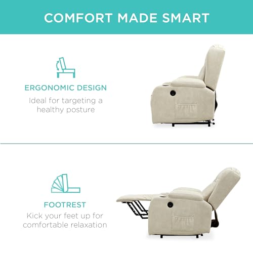 PU Leather Electric Power Lift Recliner Massage Chair with USB Port L887