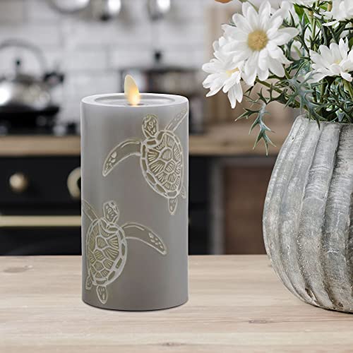 White Pinecone Flameless LED Candle Pillar (3" x 6.5") Y667757
