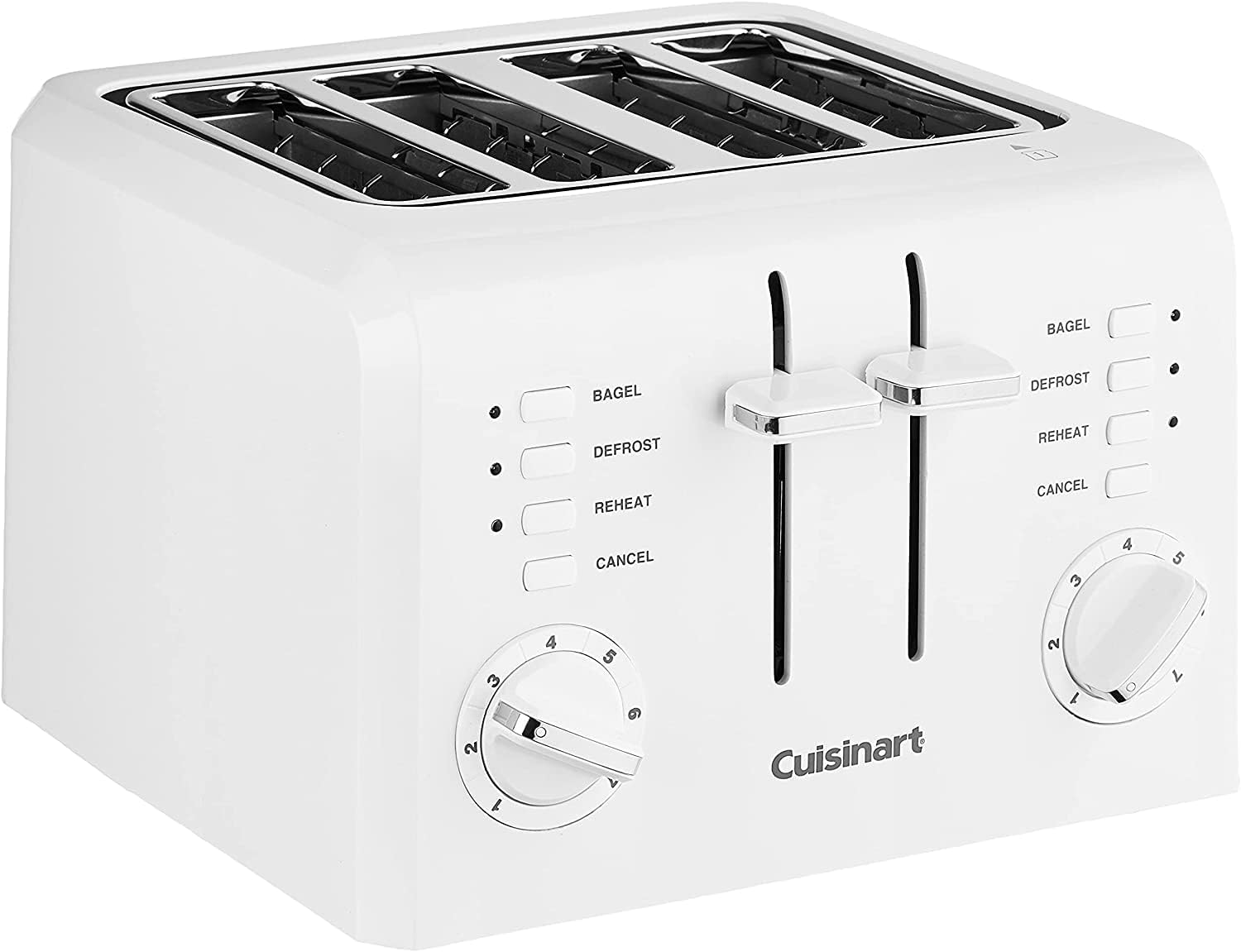 White 4-Slice Compact Plastic Toaster H544370