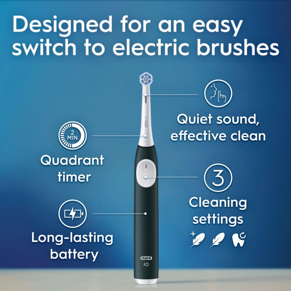 Forest Green Rechargeable Electric Toothbrush with 2 Brush Heads Q9683