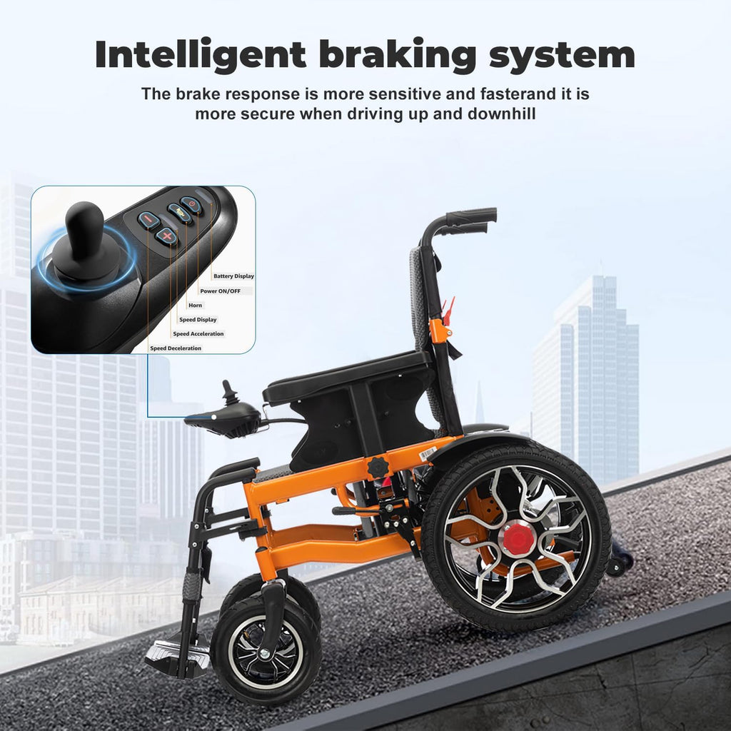 20in Width Lightweight Foldable Electric Wheelchair J43310