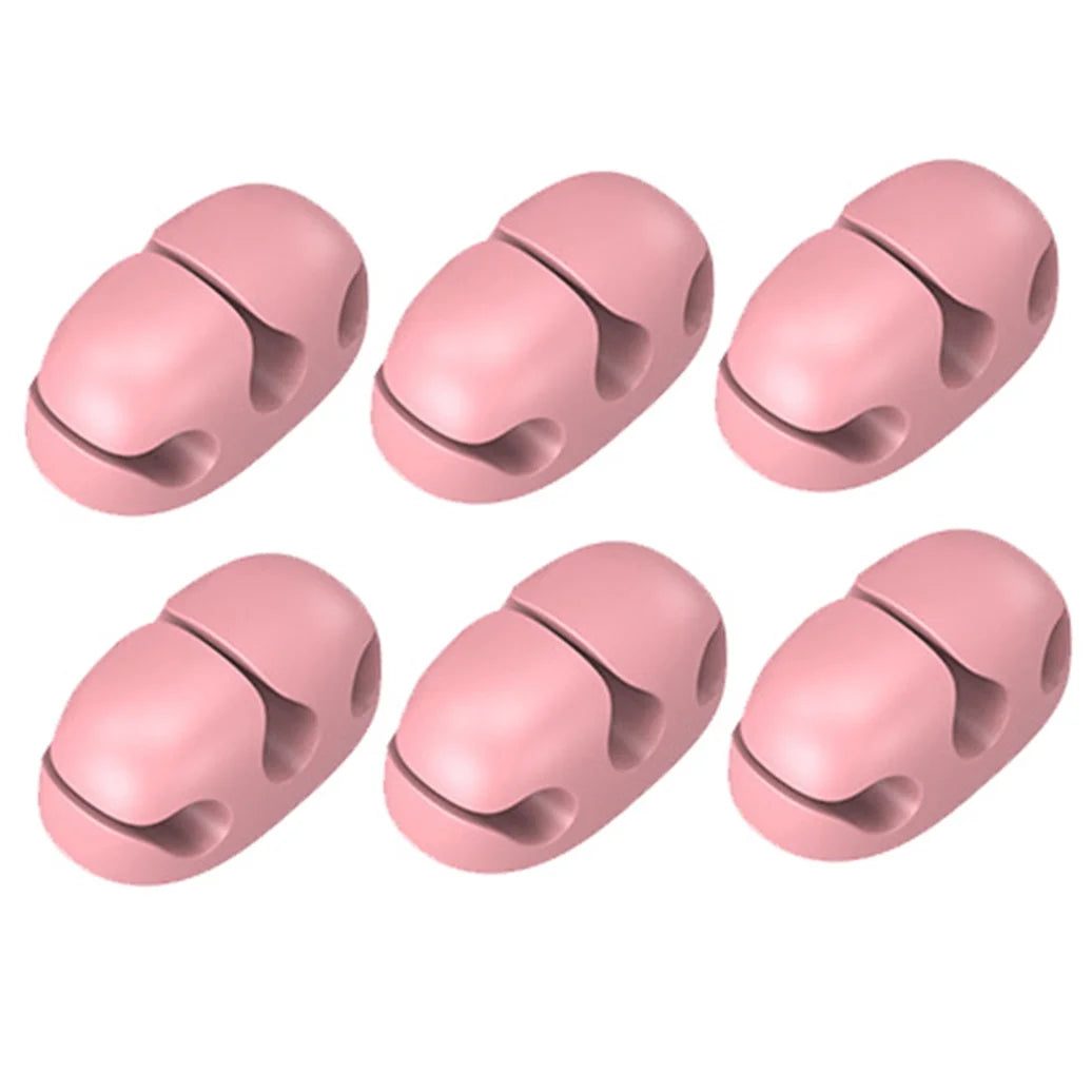 6 Pcs Self Adhesive Cord Clips W110566