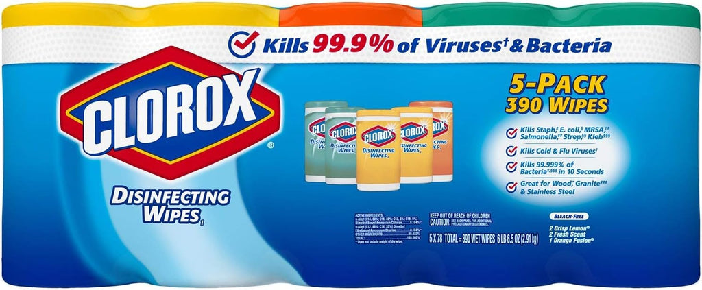 78 Count Disinfecting Wipes Variety Pack (Pack of 5) U9703