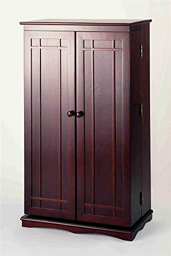 Solid Oak Multimedia Storage Cabinet with Espresso U2776