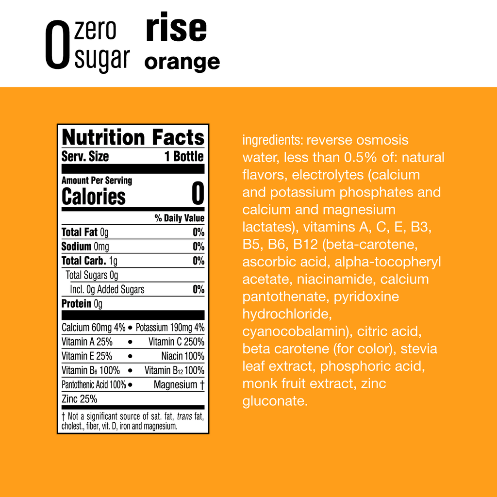 20 fl oz 12 Pack Orange Electrolyte Enhanced Vitamin Water U2519