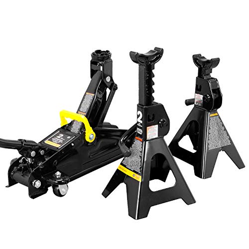 2 Ton Hydraulic Floor Jack with 2 Jack Stands V212