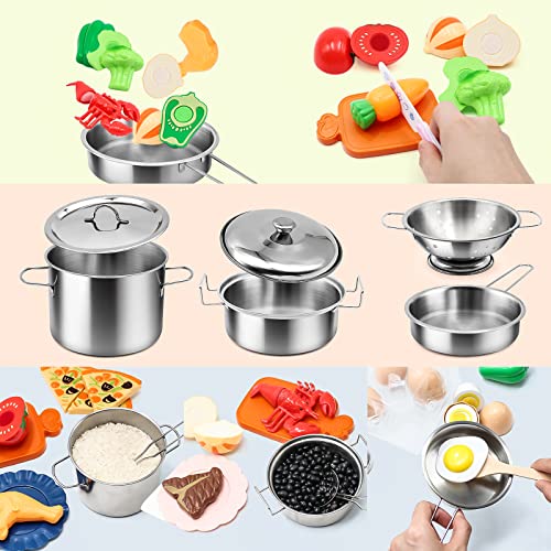 38Pcs Stainless Steel Toy Cookware Set U987