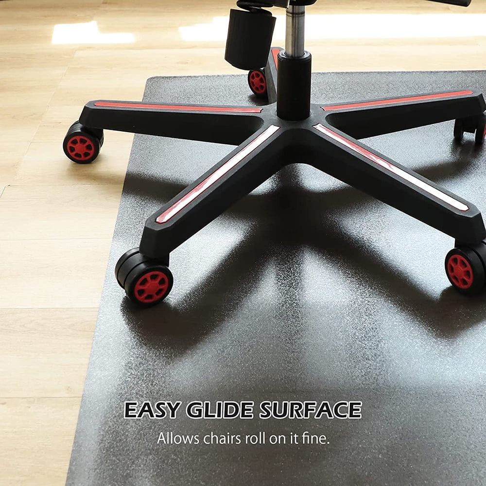 63" X 51" Vinyl Desk Chair Mat Protector (Translucent Black) Y87416
