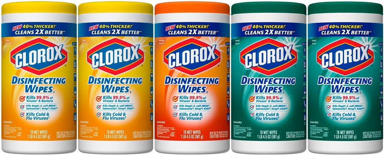 78 Count Disinfecting Wipes Variety Pack (Pack of 5) U9703