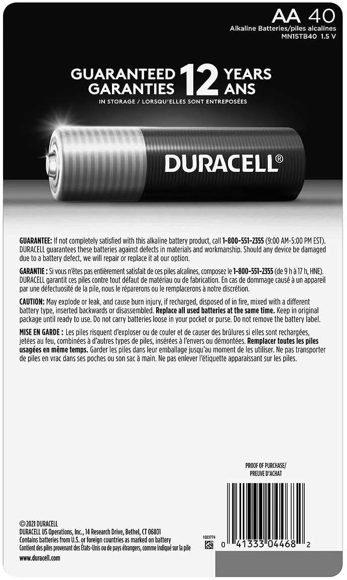40-count Alkaline AA Batteries N5893
