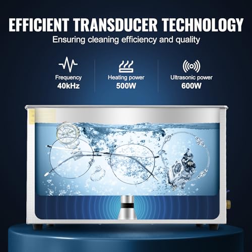 30L Industrial Ultrasonic Cleaner with Digital Timer Heater 40kHz 1100W U500