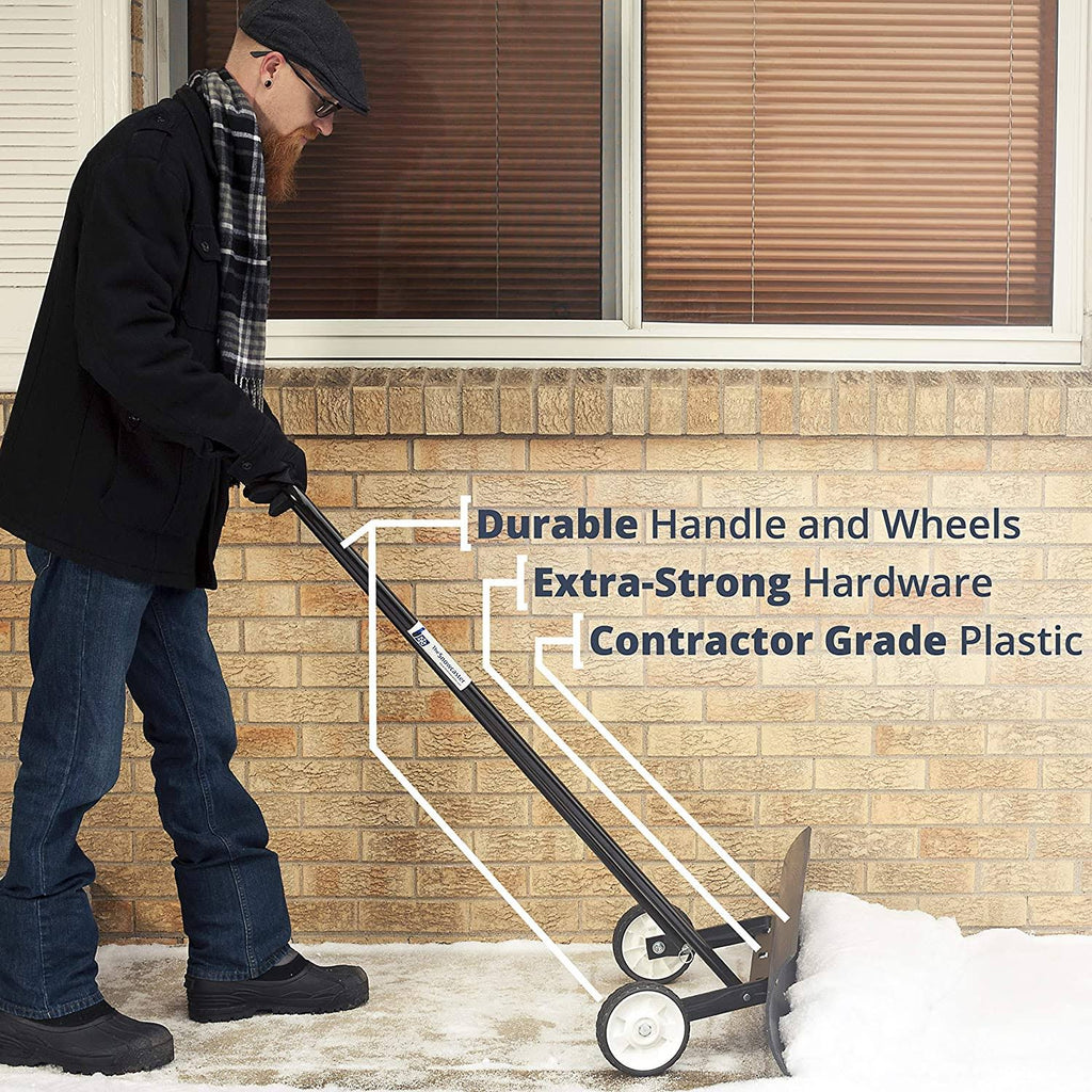 36-Inch Heavy Duty Bi-Directional Wheeled Snow Pusher E814589