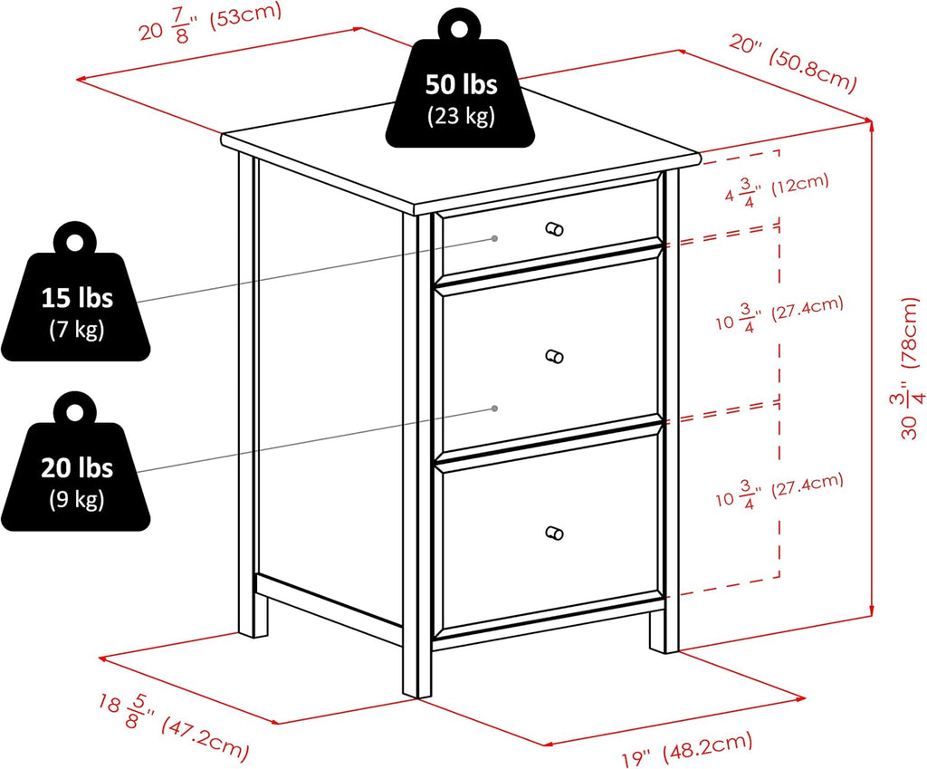 Black File Cabinet Y284