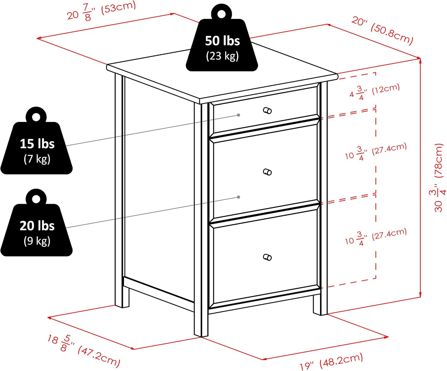 Black File Cabinet Y284
