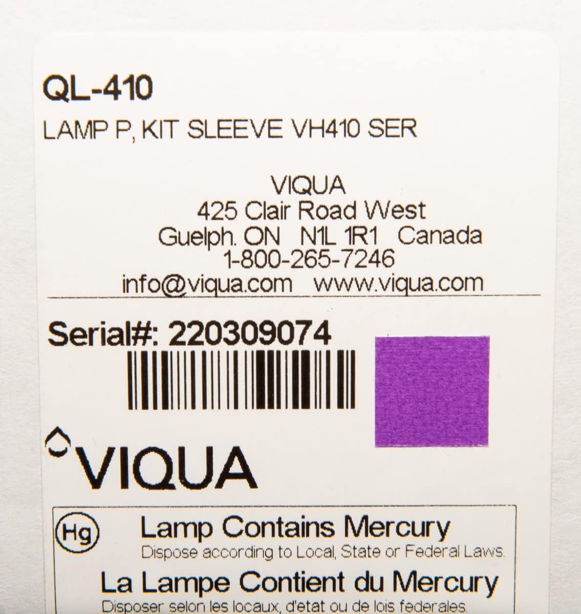 QL-410 Lamp and Sleeve Bundle M7782