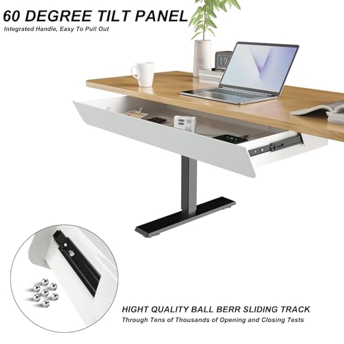 22.4'' Long & 9.2'' deep Under Desk Sliding Drawer with 2 Cable Hole G43920