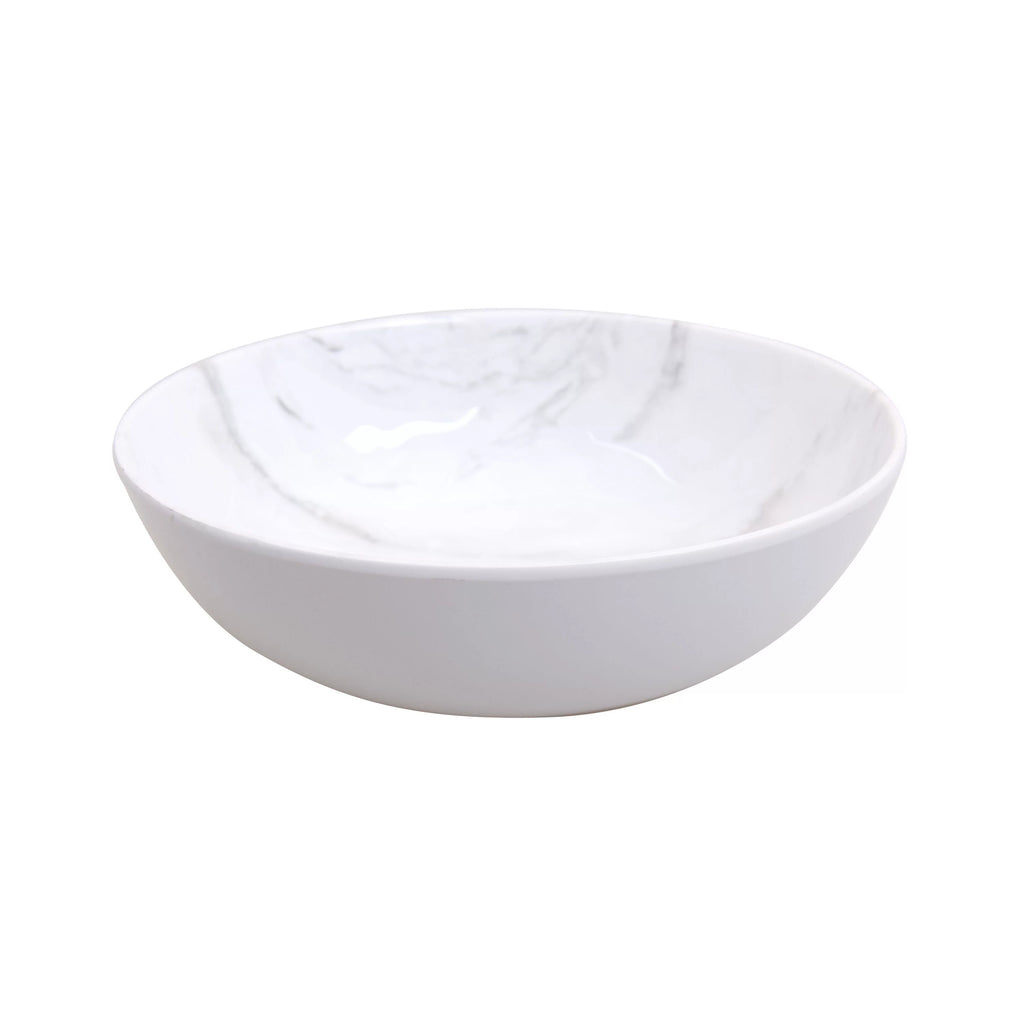 12-Piece Melamine Grey and White Marble Dinnerware Set P807