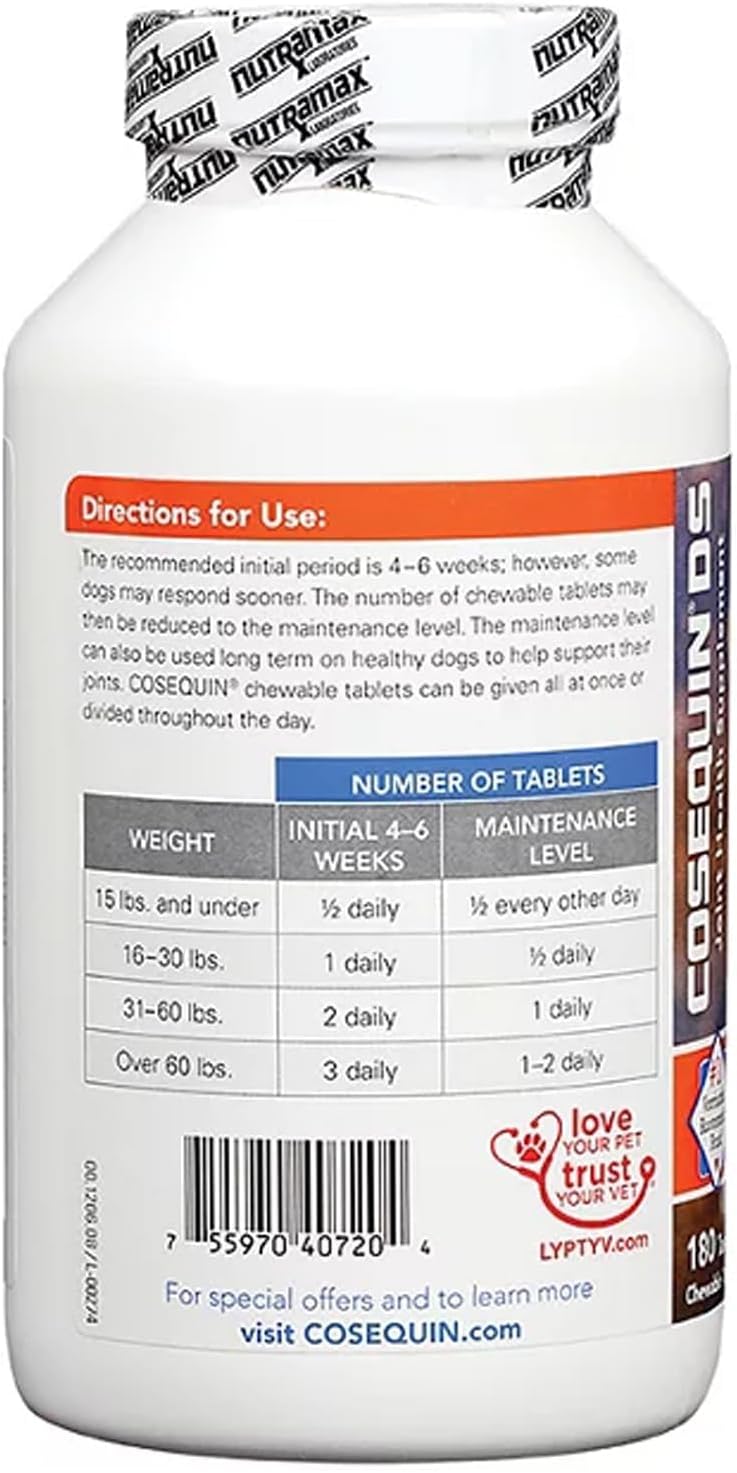 180 Chewable Tablets Joint Health Supplement for Dogs W9157