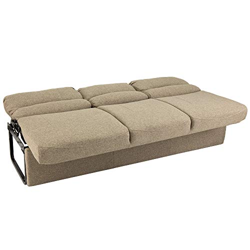 62" RV Jackknife Sleeper Sofa with Drop-Down Console Cloth Fabric E8229