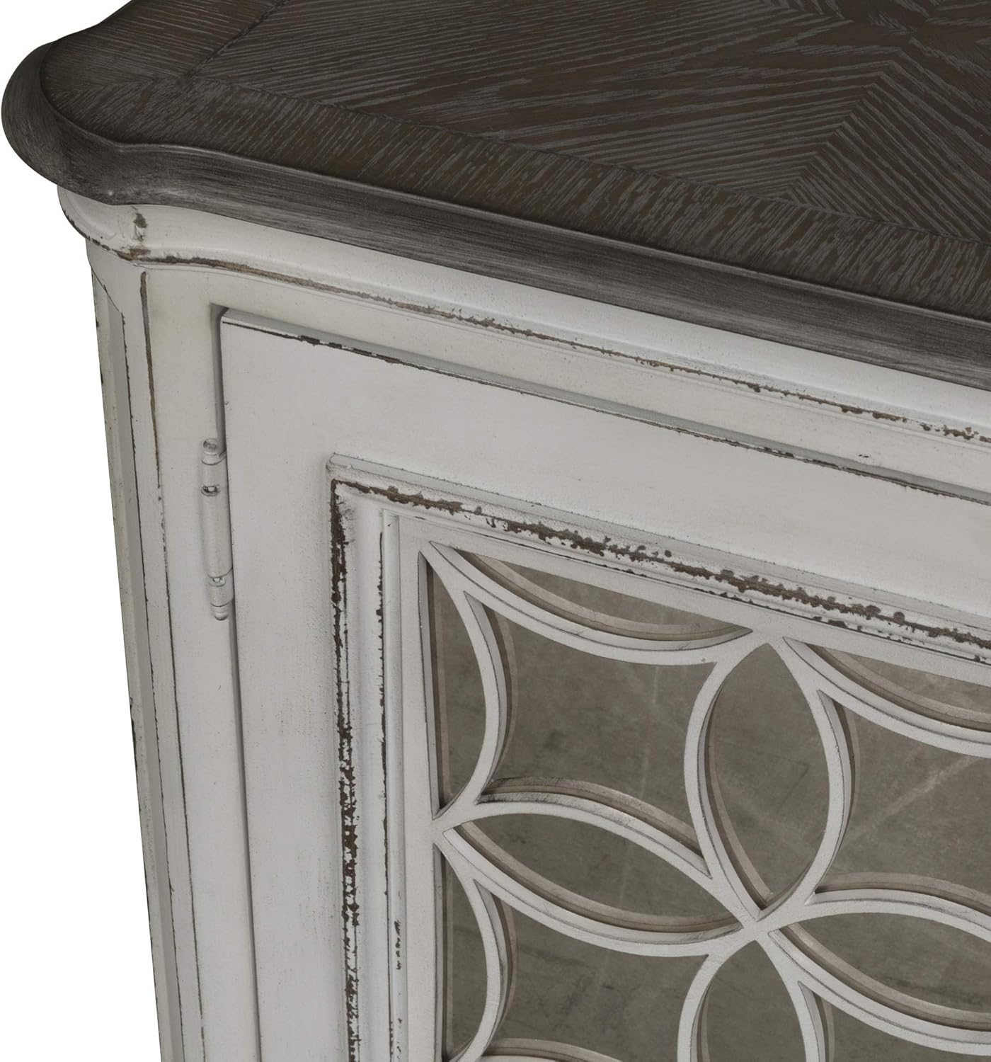 Antique White TV Console Q5902
