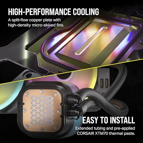 White 360mm Liquid CPU Cooler with LCD Screen A31639