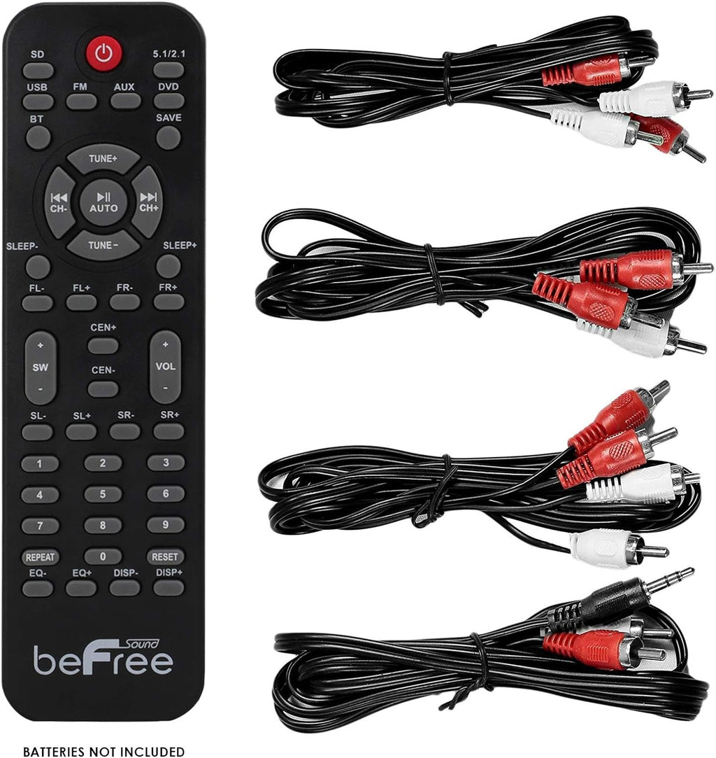 Red 5.1 Channel Bluetooth Speaker System with Remote Control R372