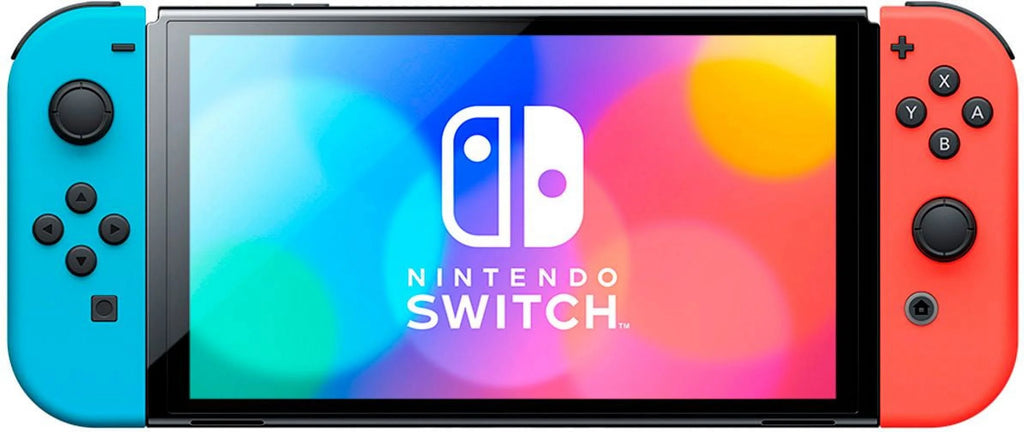 Nintendo Switch OLED Model Neon Red & Blue Joy Con 64GB Console O78649