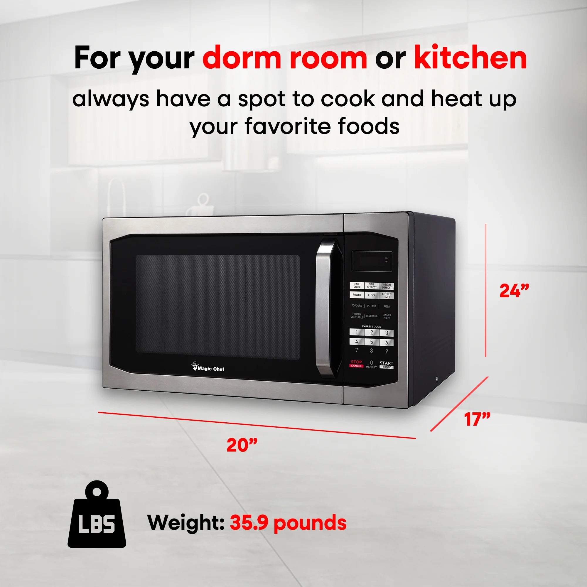 1.6 Cu. ft. Stainless Steel Digital Countertop Microwave U60878