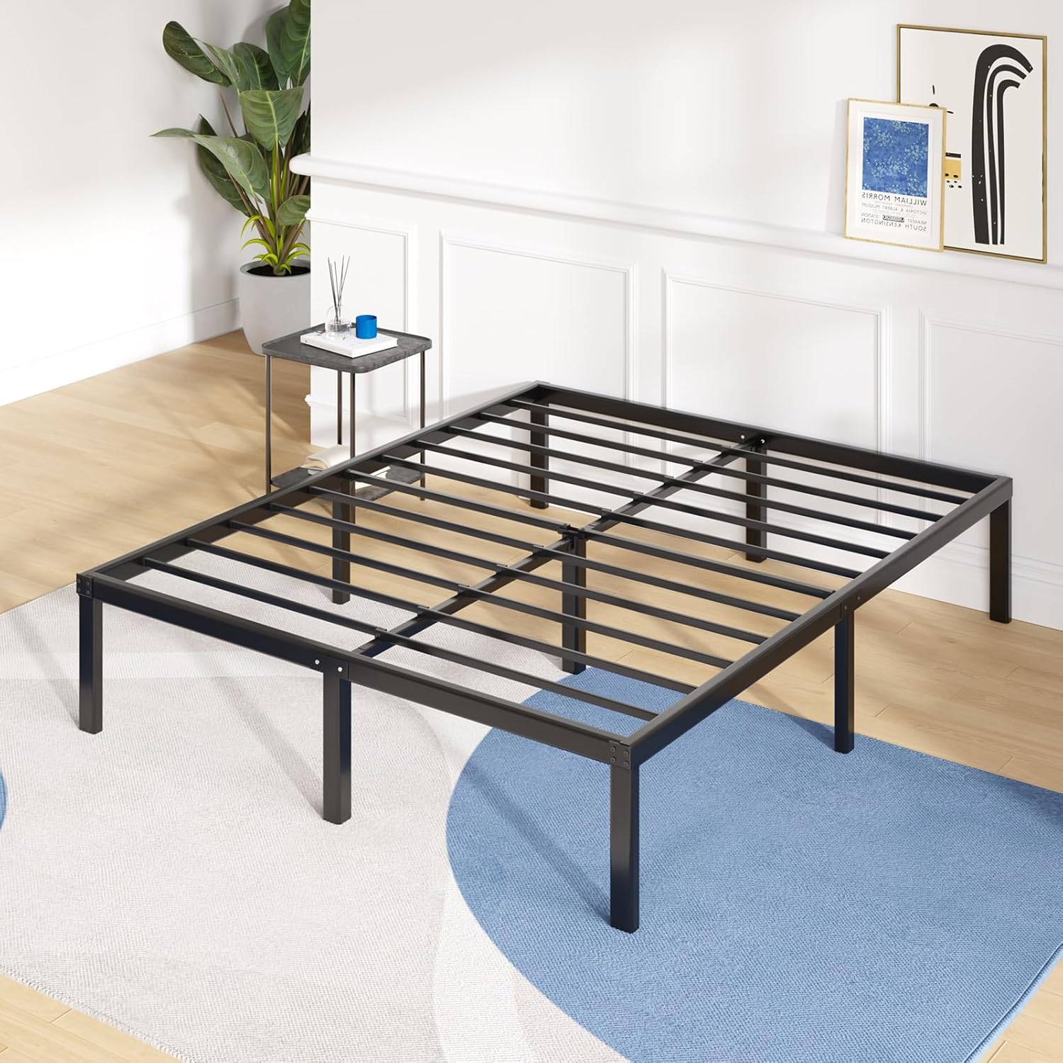 Queen Bed Frame with Storage Space Under Bed A2683
