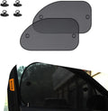 2 PCS 25.59" x 14.96" Black Breathable Mesh Car Window Sun Shade T268834