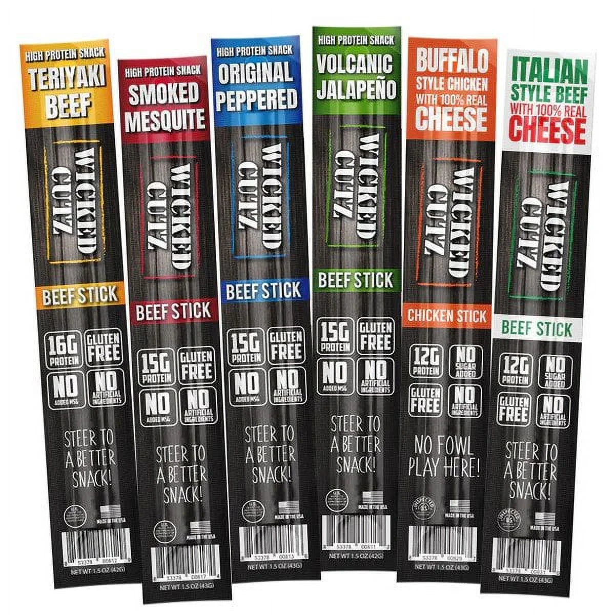 1.5 oz 18-Pack Beef Jerky Sticks W65234