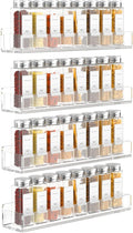 Acrylic Spice Rack Wall Mount 15 Inch, 4 Packs Hanging Spice Rack Shelf F444883