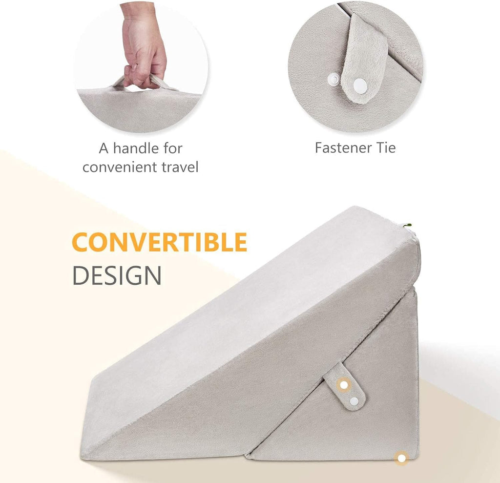 Adjustable Memory Foam Bed Wedge Pillow with Washable Cover C6992